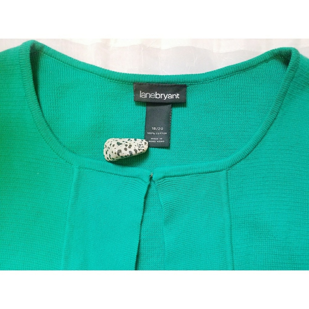 Lane Bryant 18/20 Kelly Green 3/4 Sleeve Cardigan - Picture 2 of 7